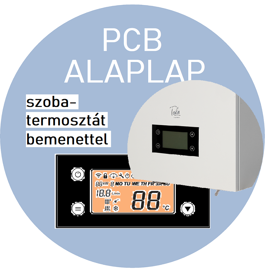THERMEX TESLA 6-12 PCB alaplap - hagyományos szobatermosztát bemenettel Thermex Tesla WiFi elektromos kazánokhoz