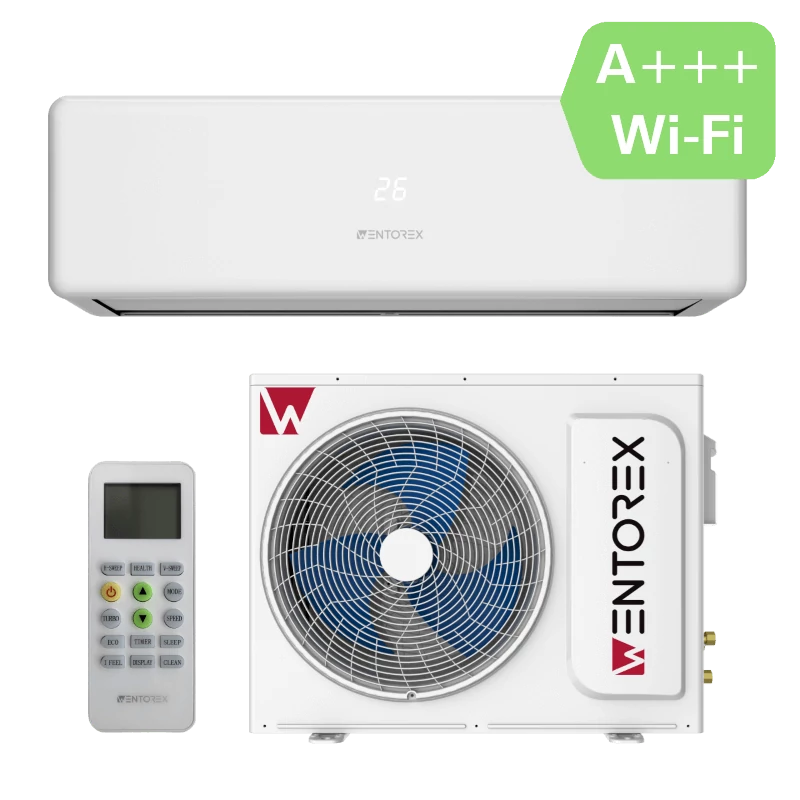 WENTOREX Colorado 12 WiFi oldalfali split hűtő-fűtő klíma csepptálca fűtéssel, tartó konzollal (R32 - 3,5 kW)