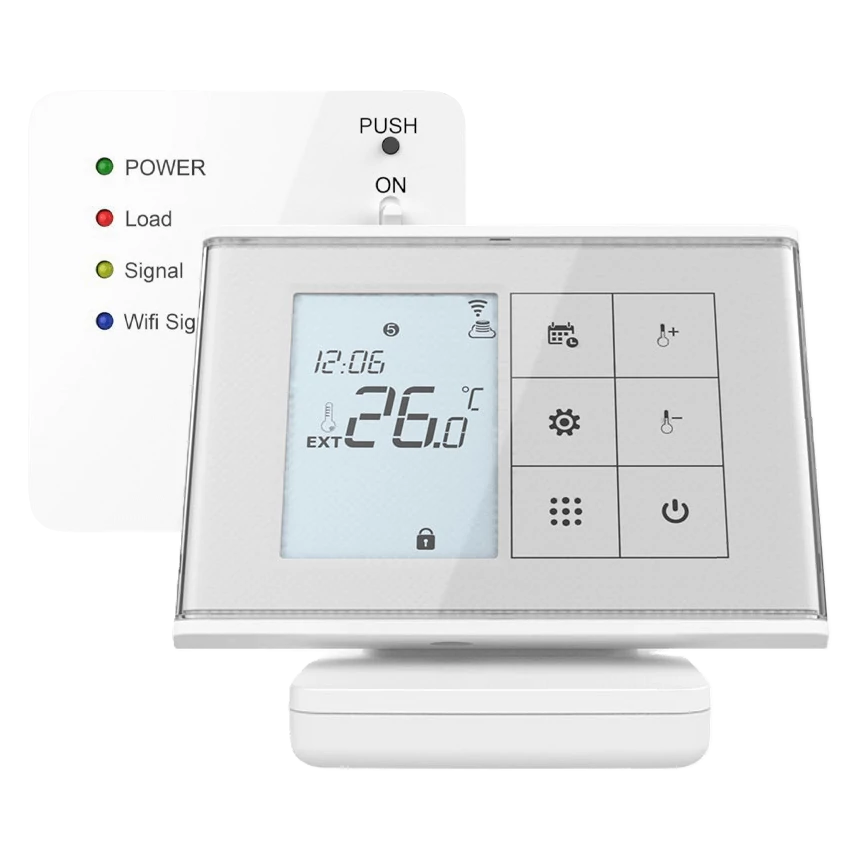 WENTOREX Control CW-4 RF WiFi programozható vezeték nélküli szobatermosztát fűtéshez (3A)