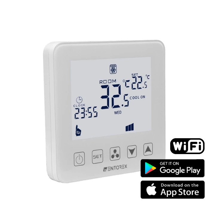 WENTOREX Control FC-1 WiFi digitális fan coil termosztát (3A)