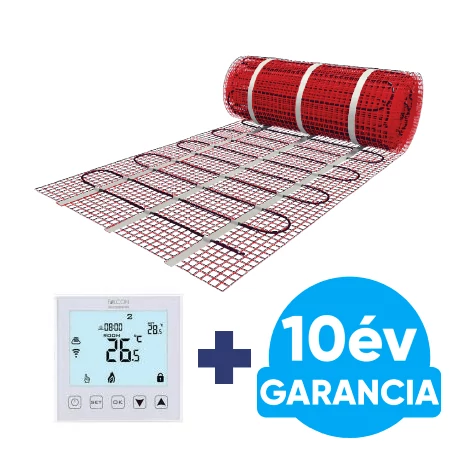 Wentorex U-HEAT Mat elektromos fűtőszőnyeg 15 m2 / 2250 Watt + digitális WiFi termosztát / padlófűtés szett